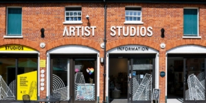 The entrance of the Artist Studios inside The Stables.