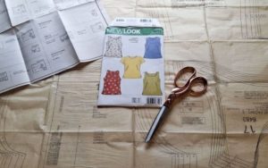 A sewing pattern for a woman's top.