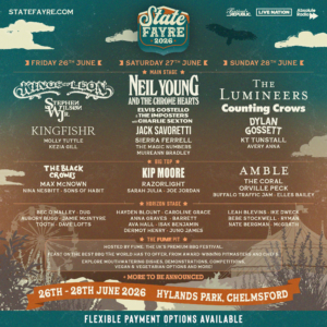 State Fayre 2026 poster with line-up