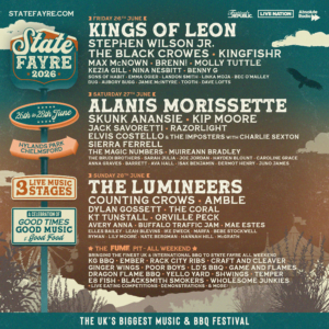 State Fayre 2026 poster with line-up