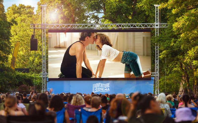 Dirty Dancing on a large outdoor screen