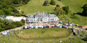 An arial view of Hylands Open Estate Day