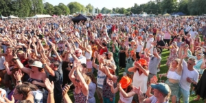 A crowd at an outdoor festival at Hylands Estate